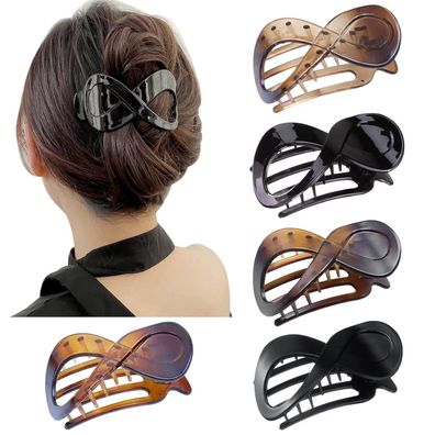 5 Pcs Haarspangen Damen Vintage Groß Schwarz Haarklammer Accessoire