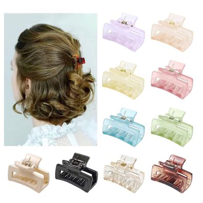 Kleine Haarspangen Damen Set 10 Stück Eckig Mini Haarklammer Haarspange Bunt