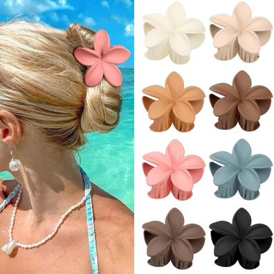 8er Set Rutschfeste Blumen Haarklammern Hibiskus Haarspangen - Geschenk für