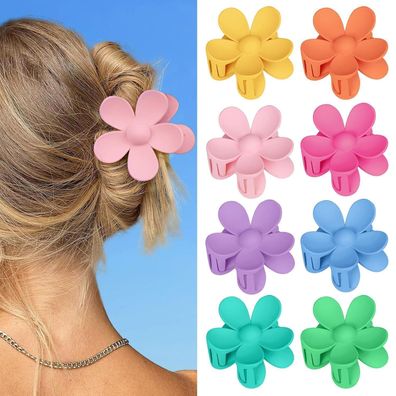 Kavya Haarklammer Blume Groß 8 Stück Blumen Haarspangen Damen Elegante