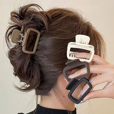 4pcs Elegante Quadratische Haarklammern Haarspangen Damen Hair Clips Matt