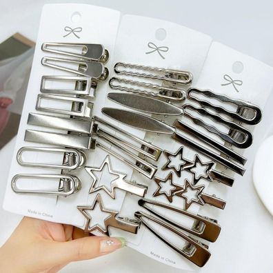 24 Stück Silber Metall Haarspangen Damen Hair Clips for Girls Women