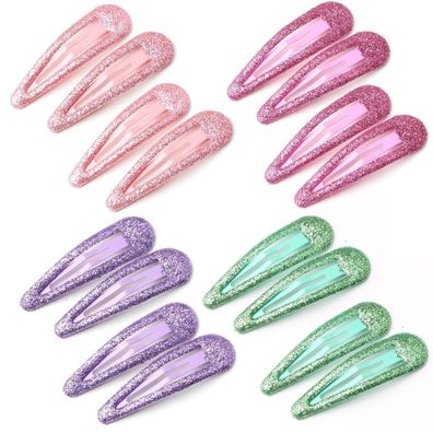 Glitzer Haar Schnappclips Mädchen Metall Bunte Pailletten Kinder Kleinkinder