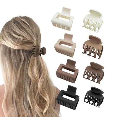6 Stück Haarklammer klein für Frauen und Mädchen 5,1 cm Haarspangen Matt