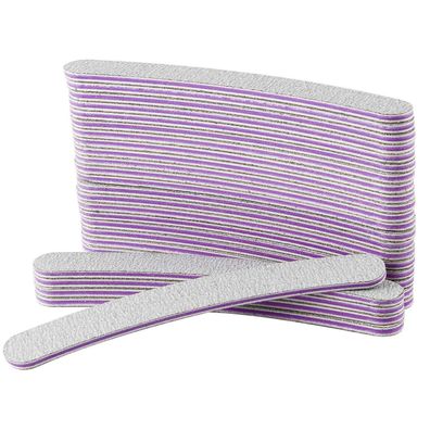 50 Stück Nagelfeilen 100/180 Schmirgelpapier Grau/Lila – Profi Maniküre Feilen