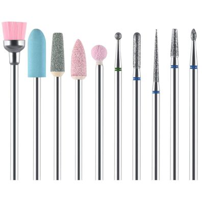 10-teiliges Elektrische Nagelfräser Bits Set für Maniküre Pediküre