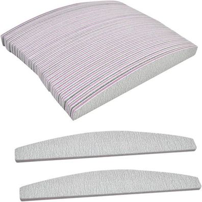 Nagelfeilen Set 100/180 Doppelseitige Feilen Maniküre Pediküre 50Stk