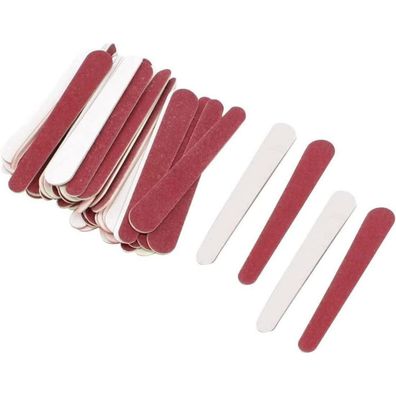 50er Pack Einweg-Nagelfeile doppelseitig für Nägel & Fußnägel, 7,5 cm, rot