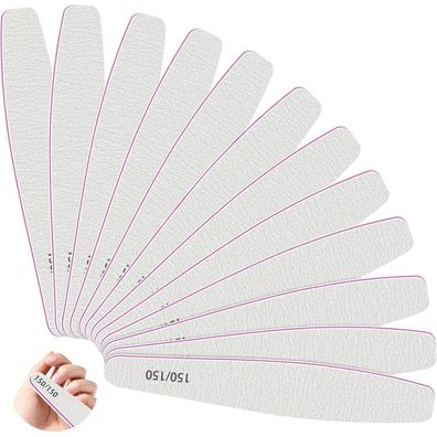 Professionelle Nagelfeilen-Set 12 Stück 150/150 Gelnägel Acrylnägel - Waschbar