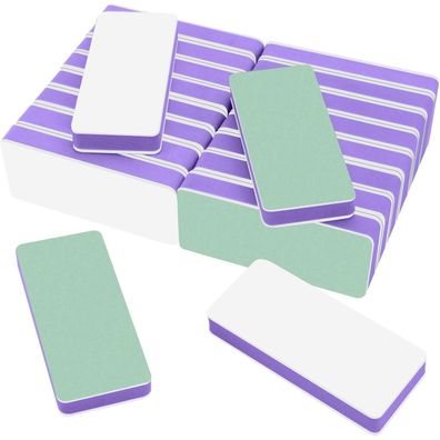 20 Stk. Nagelbuffer 1000/4000 Körnung Polierblock Naturnägel Mini Buffer Violett