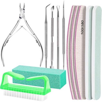 Nagelfeile 100/180 Buffer Gelnägel Maniküre Set Feilen Nagelzange Hautschieber