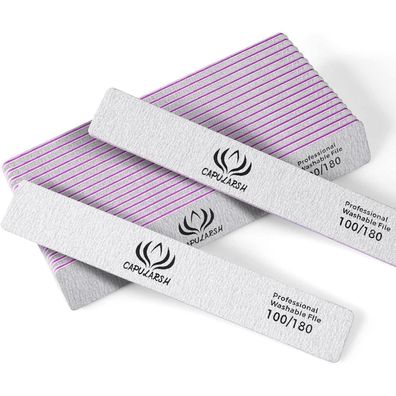 18 Nagelfeilen 100/180 Grit Doppelseitige Einweg für Gelnägel