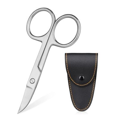 ACWOO Nagelhautschere Rostfrei Hautschere Profi Sharp Curved Etui schwarz