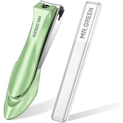Nagelknipser mit Nagelfeile und Auffangbehälter, Edelstahl, für