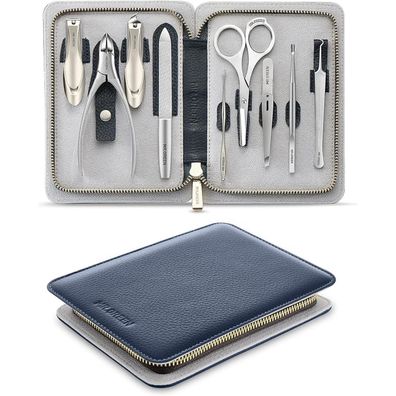 Maniküre Pediküre Set 9 in 1 Edelstahl Hochwertig Tragbar Herren Etui