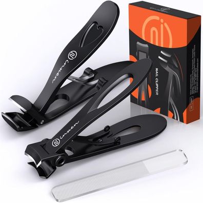 Ergonomischer Winkelkopf Nagelknipser für dicke Nägel | 3er Set