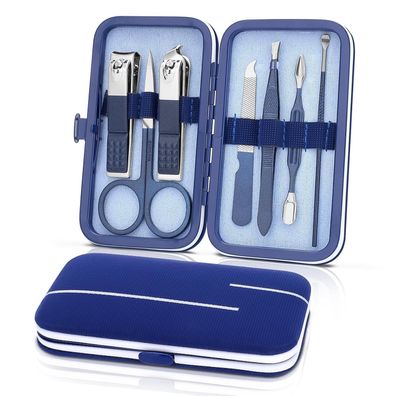 Maniküre Pediküre Set Edelstahl Nagelknipser Nagelhautentferner 7-in-1