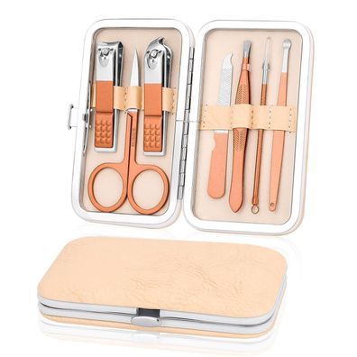 Maniküre Pediküre Set Edelstahl Nagelknipser Nagelhautentferner Roségold