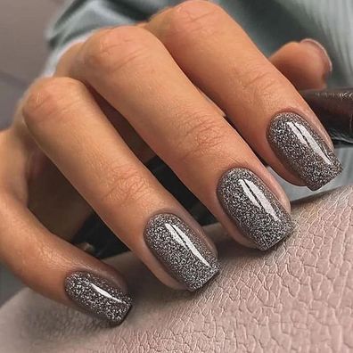 24 Stück Schwarze Press on Nails Eckig Acryl Full Cover Fingernägel Kunstnägel