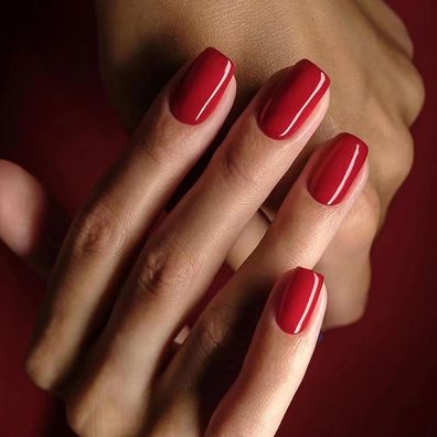 24 Stück Eckig Nägel Press on Nails Acryl Full Cover Kunstnägel Fake Nägel Rot