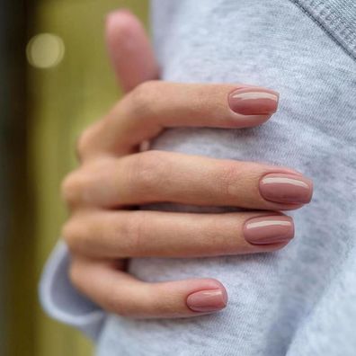 24Pcs Press on Nails Acryl Eckig Square Kunstnägel Set - Nude Rosa
