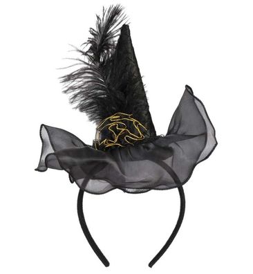 narrenwelt Hexenhut Minihut auf Haarreif magisches Party Halloween Accessoire