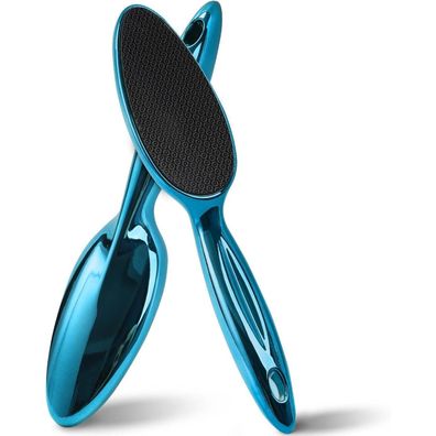 Nano Glas Hornhautentferner mit Langgriff für nasse trockene Füße Blau