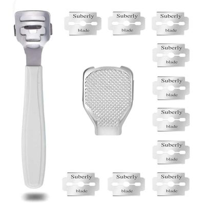 Hornhaut Hobel Set 10 Ersatz Klingen Hornhautentferner Fußpflege Raspel
