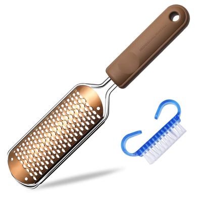 Professionelle Edelstahl Hornhautfeile Fußraspel für nasse/trockene Füße