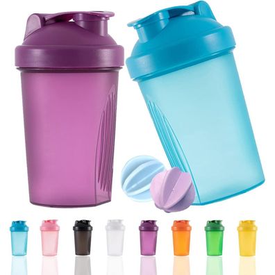 OOTD Protein Shaker Flasche 400ml BPA frei mit Sieb Skala