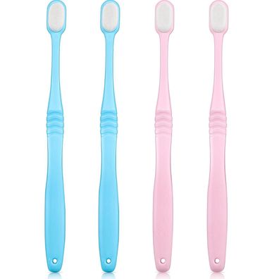 4er Set Extra Weiche Mikro Nano Handzahnbürsten für Empfindliches Zahnfleisch