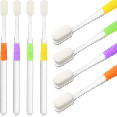 4er Set Weiche Micro Nano Zahnbürste Extra Weiche Borsten für Zerbrechliches