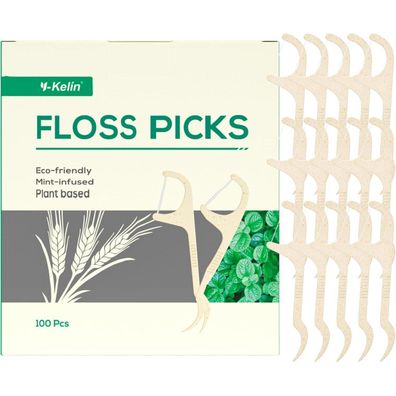 Zahnseide-Sticks Zahnseide-Picker Zahnstocher vegan (100
