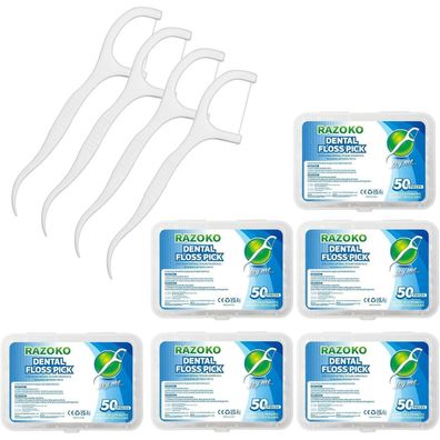 Zahnseide Sticks 300 Stück Interdental Flosser Reiseetui Zahnstocher
