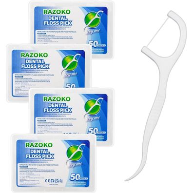 Zahnseide Sticks Dental Floss Interdental Flosser mit Reiseetui (200