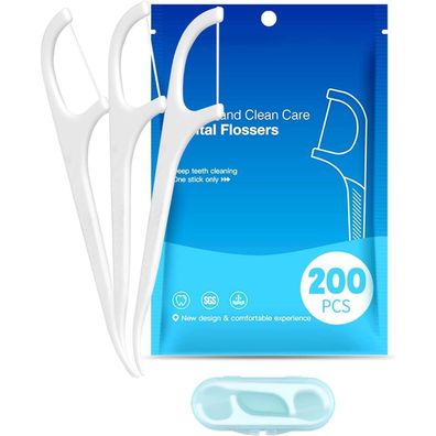 Zahnseide Stick 200 Stück Zahnreinigung Dental Floss Zahnseide Zahnstocher