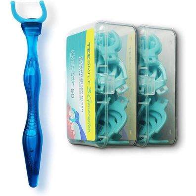 TEEsmile Evolutionary Clean Zahnseidenhalter 101-teiliges Set + 100