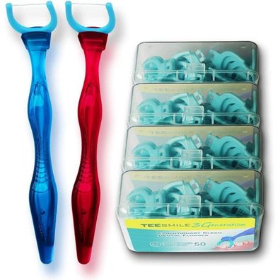 Evolutionary Clean Zahnseidenhalter Aufsteckköpfe Halter Set 200 Extra-Reißfest