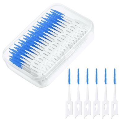 220 URAQT Silikon Interdentalbürsten Zahnreinigung Dentalbürsten Blau