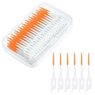 Interdentalbürsten 220 Stück Silikon Zahnseide Stick Dentalbürsten Zahnreinigung