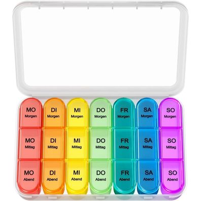 Tablettenbox 7 Tage 3 Fächer Medikamentenbox Pillendose