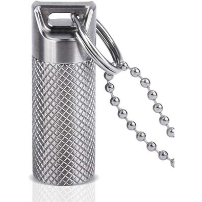 Opret Mini Titan Pillendose Schlüsselanhänger Wasserdicht Leicht Reisen Outdoor
