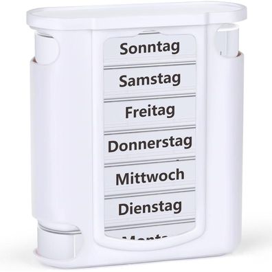 Opret Tablettenbox 7 Tage mit 4 Fächern für Morgens Mittags Abends Nachts