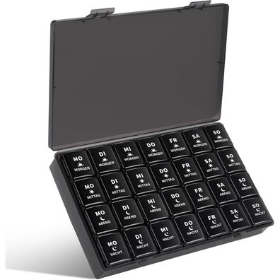 Opret Tablettenbox 7 Tage 4 Fächer Große Pillendose Medikamentenbox