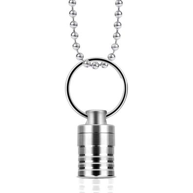 Opret Mini Titan Metall Pillendose Schlüsselanhänger Wasserdicht Leicht