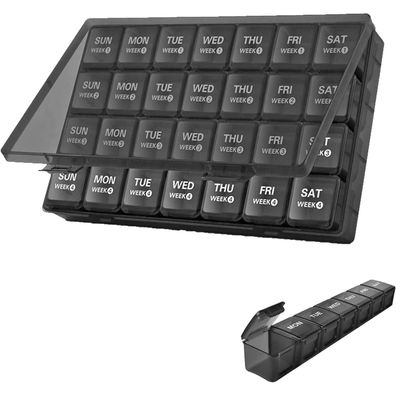 28 Tage Pillen Organisator XL Staubdicht Vitamine Tablette Medizin Lebertran