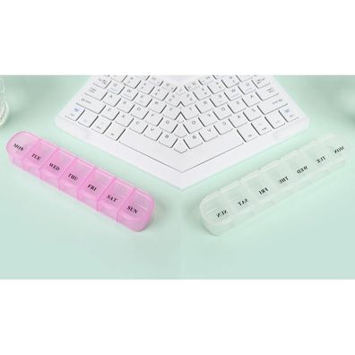Große Pillendose 7 Tage Tablettenorganizer Vitamine Lebertran Eleganz