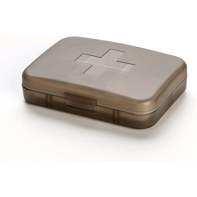 Wöchentliche Pillendose tragbarer Organizer 6 Fächer täglich Schwarz