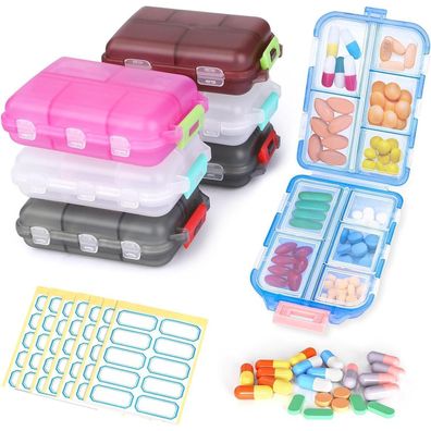 Medikamentenbox 7 Tage Tablettenbox 10 Fächer portable Pillendose