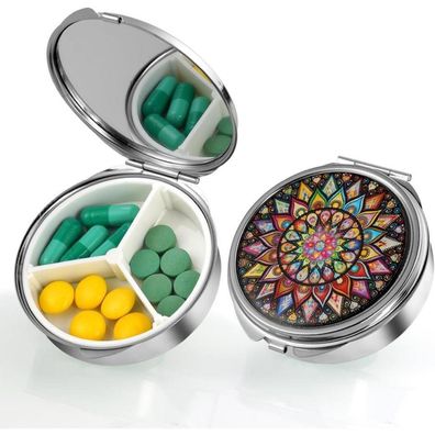 ACWOO Tablettenbox 7 Tage Spiegel Medikamentenbox 3 Fächer Pillendose BPA Frei